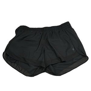 Athleta Mesh Racer Running Shorts 4” Size L Black